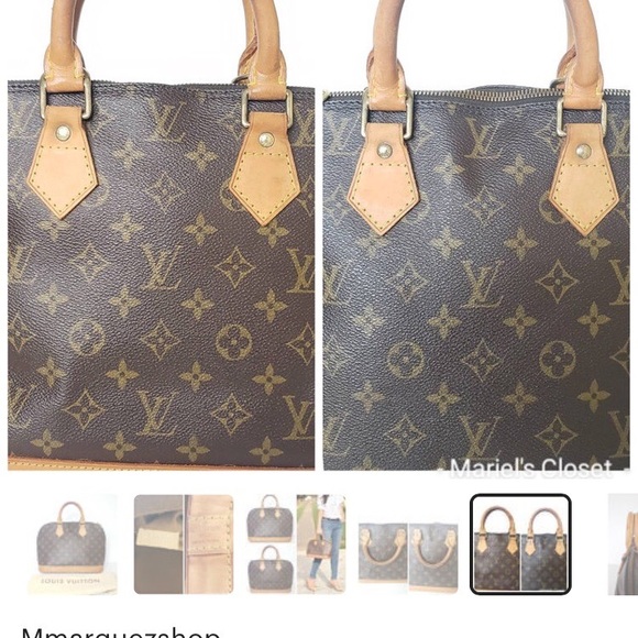 AUTHENTIC LOUIS VUITTON MONOGRAM ALMA Brown Handbag Purse Bag LV Canvas Leather - Picture 8 of 10